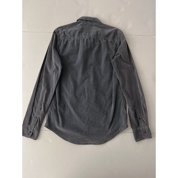 Splendid Mills Corduroy Shirt Men S Gray Lightweight Casual Western Cowboy NWT - Picture 9 of 9